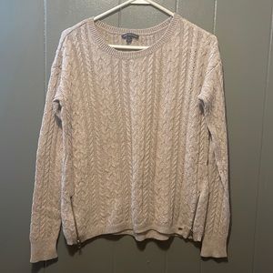 American Eagle knit sweater, light brown in color